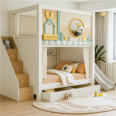 Łóżko dwupiętrowe - domek Chankay-2 Fmebel
