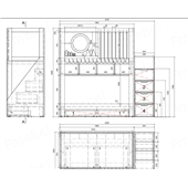 Łóżko dwupiętrowe - domek Chankay-2 Fmebel